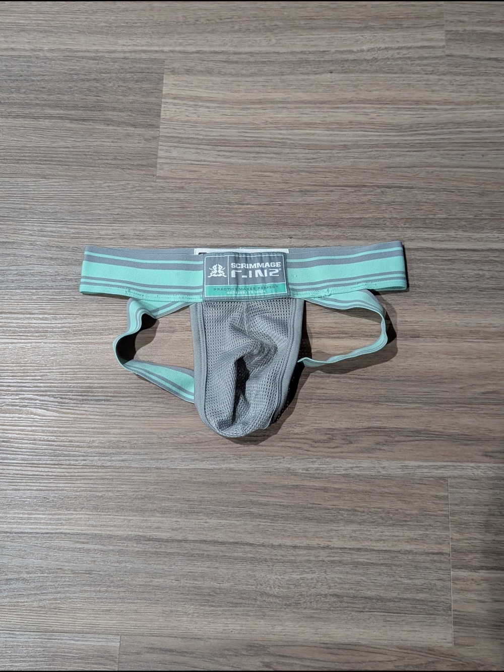 Scrimmage Line Men's Gray & Mint Athletic Jock Brief